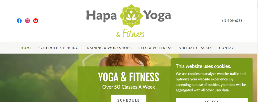 Homepage of Hapa Yoga / hapayoga.com
