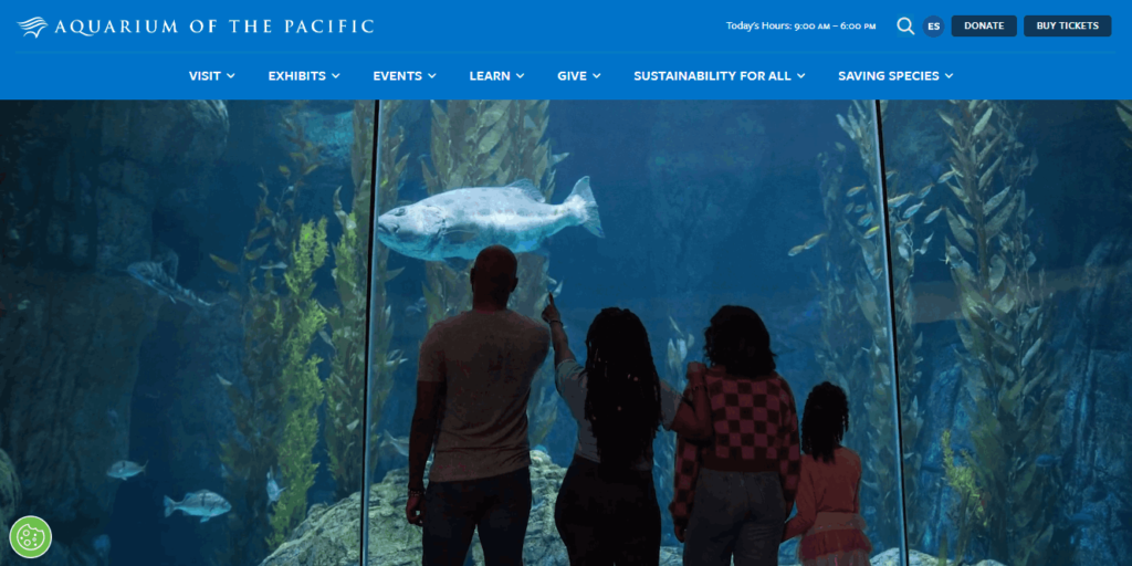 Homepage Of Aquarium of the Pacific / https://www.aquariumofpacific.org/
Link: https://www.aquariumofpacific.org/