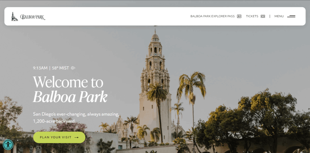 Homepage Of Balboa Park / https://balboapark.org/
Link: https://balboapark.org/