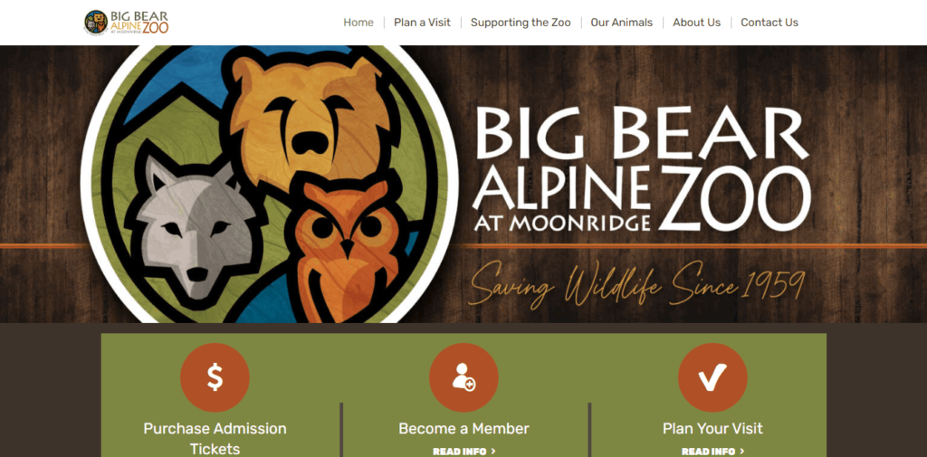 Homepage Of Big Bear Alpine Zoo / https://bigbearzoo.org/
Link: https://bigbearzoo.org/