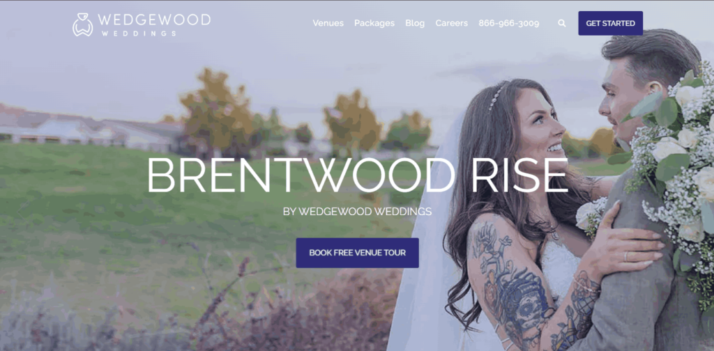 Homepage Of Brentwood Rise by Wedgewood Weddings / https://www.wedgewoodweddings.com/brentwoodrise?utm_campaign=gmb
Link: https://www.wedgewoodweddings.com/brentwoodrise?utm_campaign=gmb