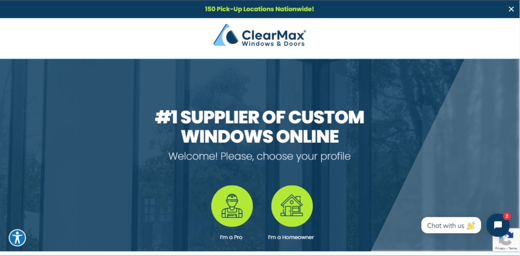 Homepage Of ClearMax Windows & Doors / https://www.clearmaxwindows.com/
Link: https://www.clearmaxwindows.com/