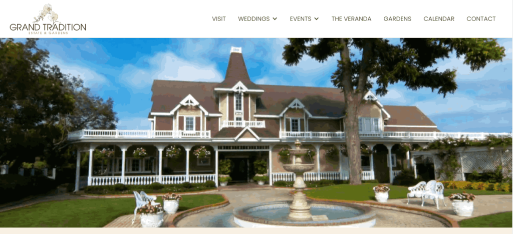 Homepage Of Grand Tradition Estate & Gardens / https://www.grandtradition.com/?utm_source=GMBlisting&utm_medium=organic&utm_source=GMBlisting&utm_medium=organic
Link: https://www.grandtradition.com/?utm_source=GMBlisting&utm_medium=organic&utm_source=GMBlisting&utm_medium=organic