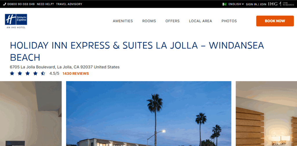 Homepage Of Holiday Inn Express & Suites la Jolla / https://www.ihg.com/holidayinnexpress/hotels/us/en/la-jolla/sanlj/hoteldetail?cm_mmc=GoogleMaps--EX--US-_-SANLJ
Link: https://www.ihg.com/holidayinnexpress/hotels/us/en/la-jolla/sanlj/hoteldetail?cm_mmc=GoogleMaps--EX--US-_-SANLJ