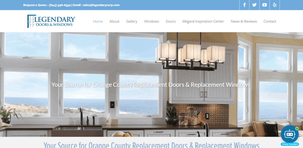 Homepage Of Legendary Doors & Windows / http://www.legendarycorp.com/
Link: http://www.legendarycorp.com/