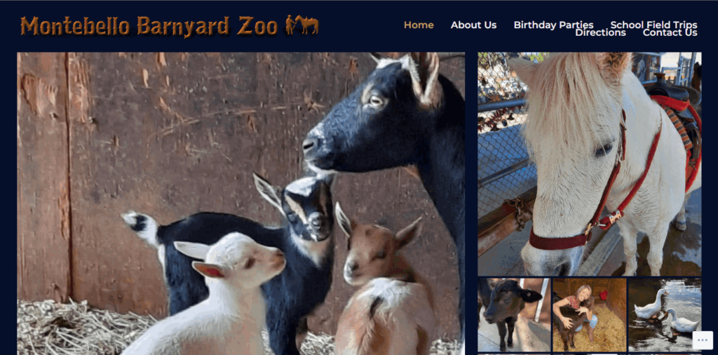 Homepage Of Montebello Barnyard Zoo / https://montebellobarnyardzoo.com/
Link: https://montebellobarnyardzoo.com/