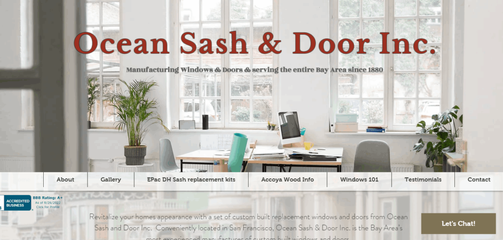 Homepage Of Ocean Sash And Door Inc. / http://www.oceansashanddoor.com/
Link: http://www.oceansashanddoor.com/