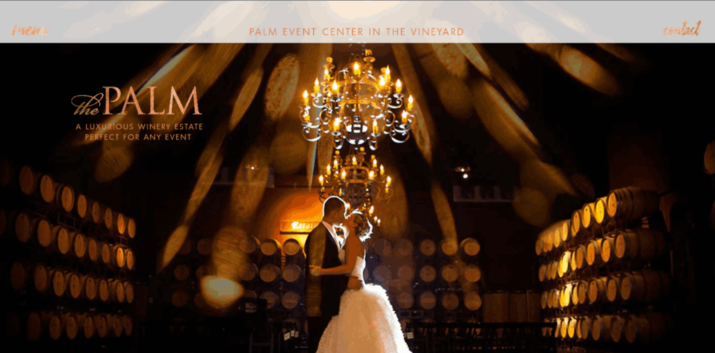 Homepage Of Palm Event Center in the Vineyard / http://www.palmeventcenter.com/
Link: http://www.palmeventcenter.com/