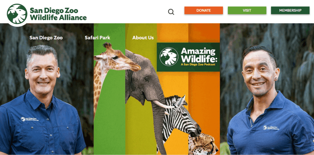 Homepage Of San Diego Zoo Safari Park / https://sandiegozoowildlifealliance.org/
Link: https://sandiegozoowildlifealliance.org/