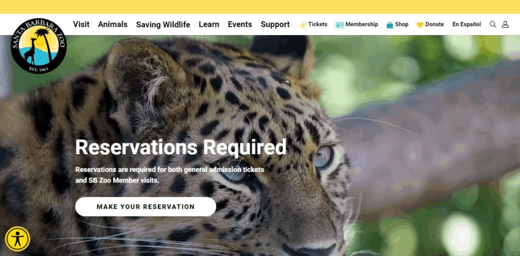 Homepage Of Santa Barbara Zoo / https://www.sbzoo.org/
Link: https://www.sbzoo.org/