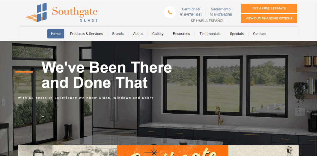 Homepage Of Southgate Glass / https://www.southgateglass.com/
Link: https://www.southgateglass.com/