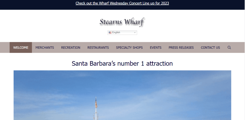 Homepage Of Stearns Wharf / https://stearnswharf.org/
Link: https://stearnswharf.org/