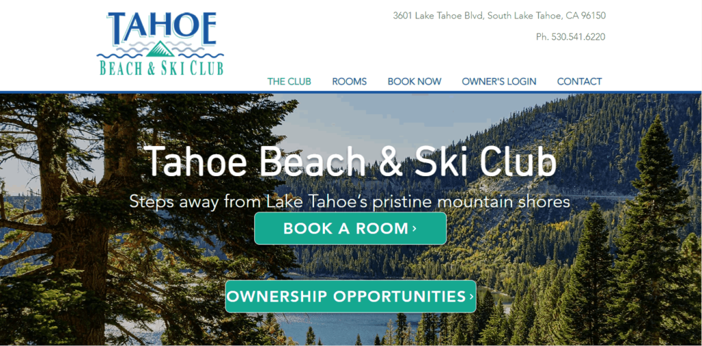 Homepage Of Tahoe Beach & Ski Club / https://www.tahoebeachandski.com/
Link: https://www.tahoebeachandski.com/