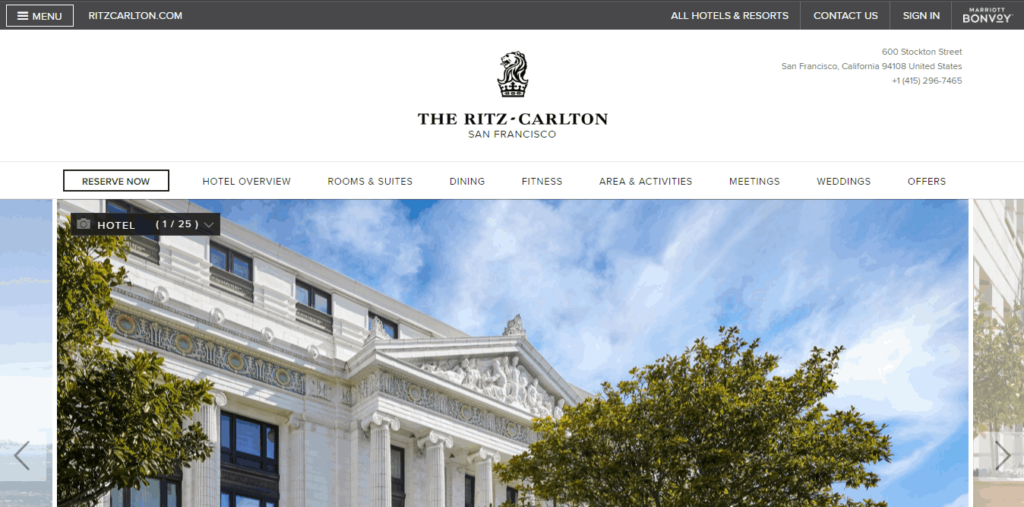 Homepage Of The Ritz-Carlton / https://www.ritzcarlton.com/en/hotels/sforz-the-ritz-carlton-san-francisco/overview/
Link: https://www.ritzcarlton.com/en/hotels/sforz-the-ritz-carlton-san-francisco/overview/
