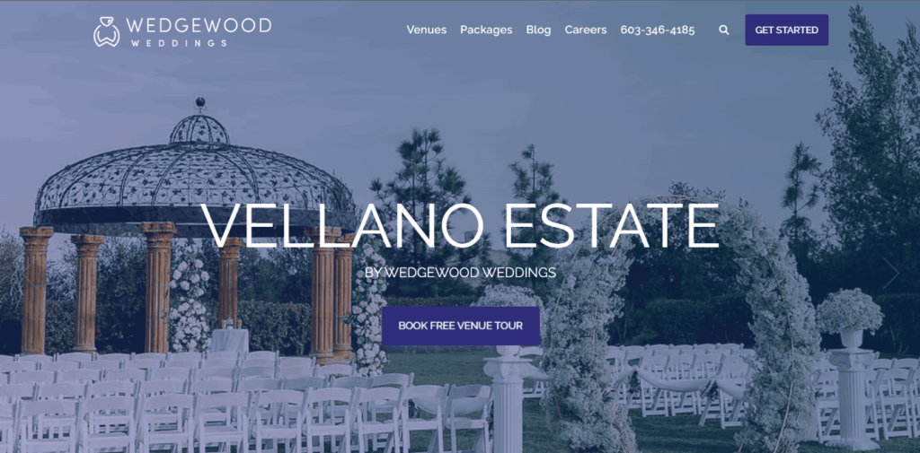 Homepage Of Vellano Estate by Wedgewood Weddings / https://www.wedgewoodweddings.com/vellanoestate?utm_campaign=gmb
Link: https://www.wedgewoodweddings.com/vellanoestate?utm_campaign=gmb