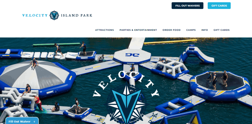 Homepage of Velocity Island Park / https://www.velocityislandpark.com/
Link: https://www.velocityislandpark.com/