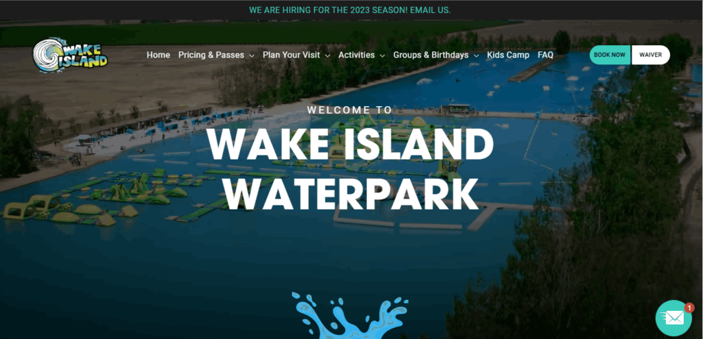 Homepage Of Wake Island Waterpark / https://wakeislandwaterpark.com/
Link: https://wakeislandwaterpark.com/
