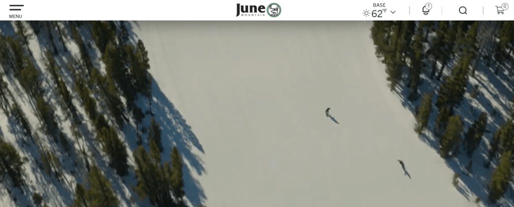 Homepage of June Mountain Resort / junemountain.com
