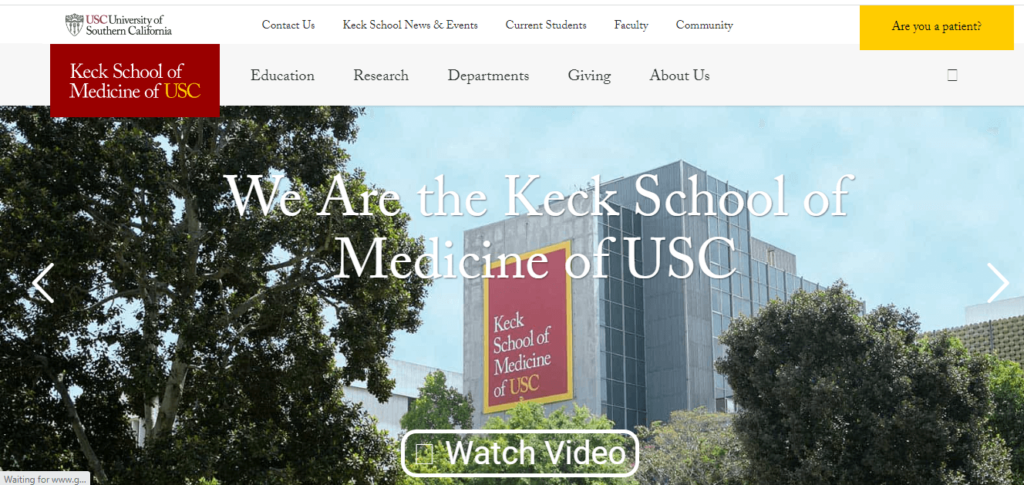 Homepage of Keck School of Medicine /
Link: keck.usc.edu
