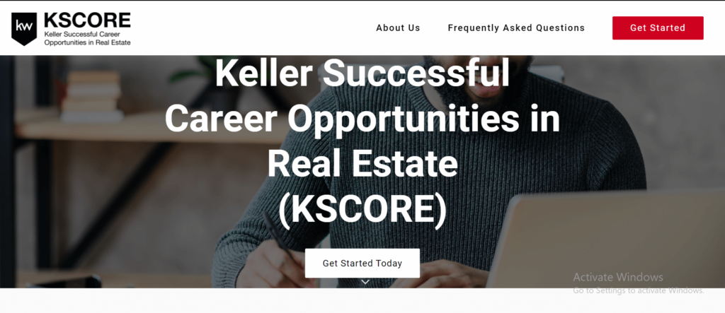 Homepage of Keller Williams School of Real Estate / kscore.kw.com