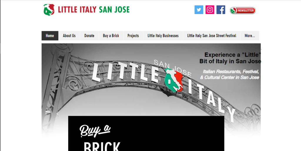 Homepage of Little Italy / https://www.littleitalysj.com
