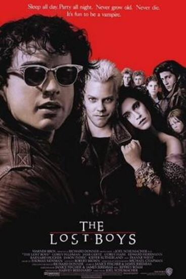 Poster of The Lost Boys / Wikipedia / Imp awards https://en.wikipedia.org/wiki/The_Lost_Boys#/media/File:Lost_boys.jpg
