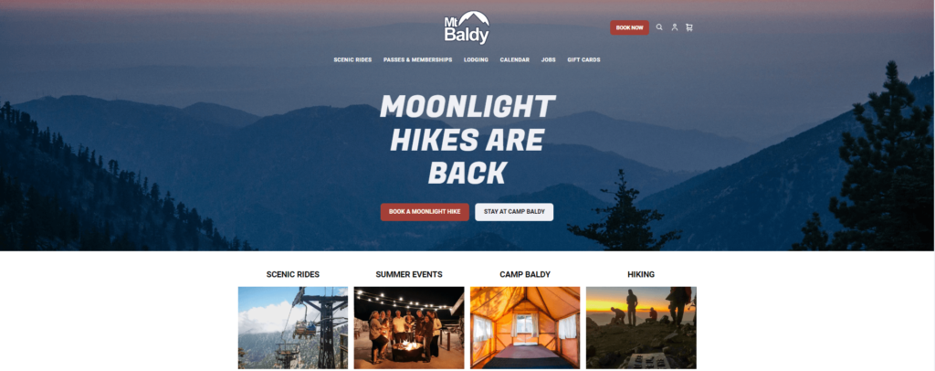 Homepage of Mt. Baldy Resort / mtbaldyresort.com