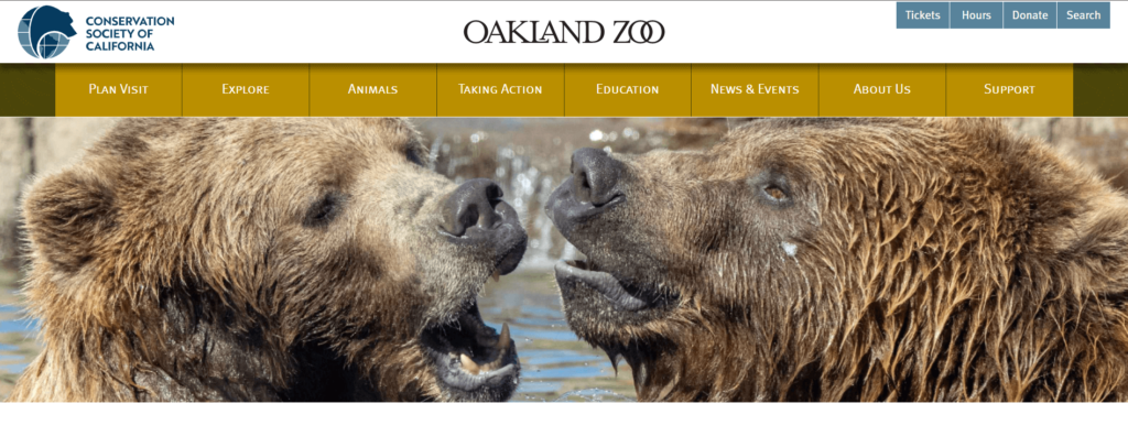 Homepage of California Trail at Oakland Zoo / oaklandzoo.org