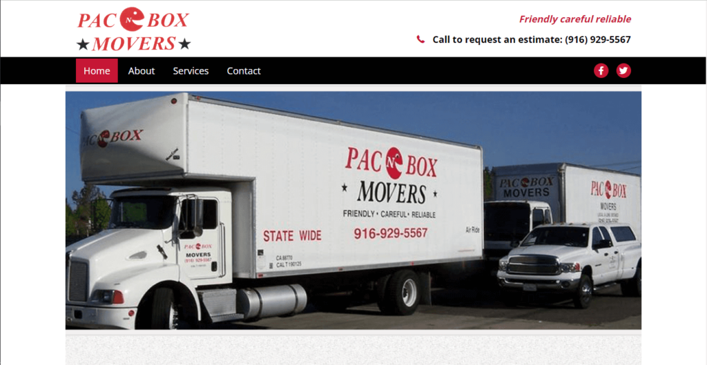Homepage of Pac N Box Movers / https://pacnboxmovers.com
