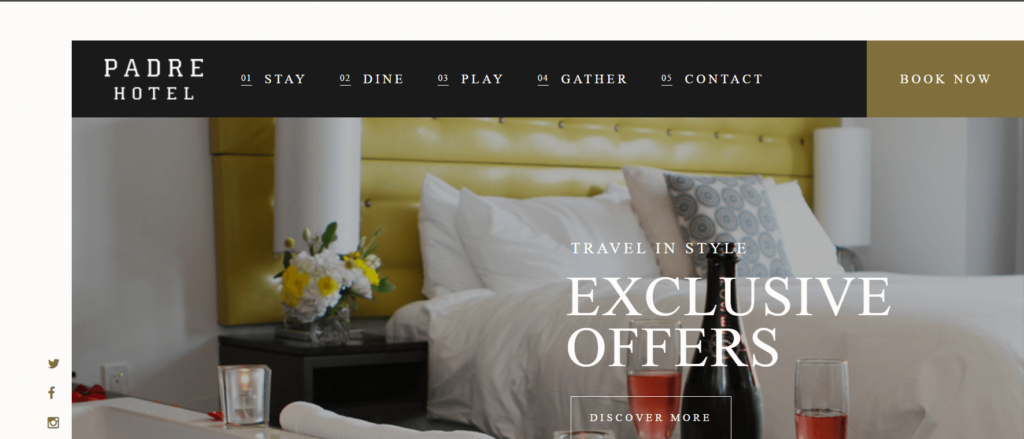 Homepage of Padre Hotel / thepadrehotel.com