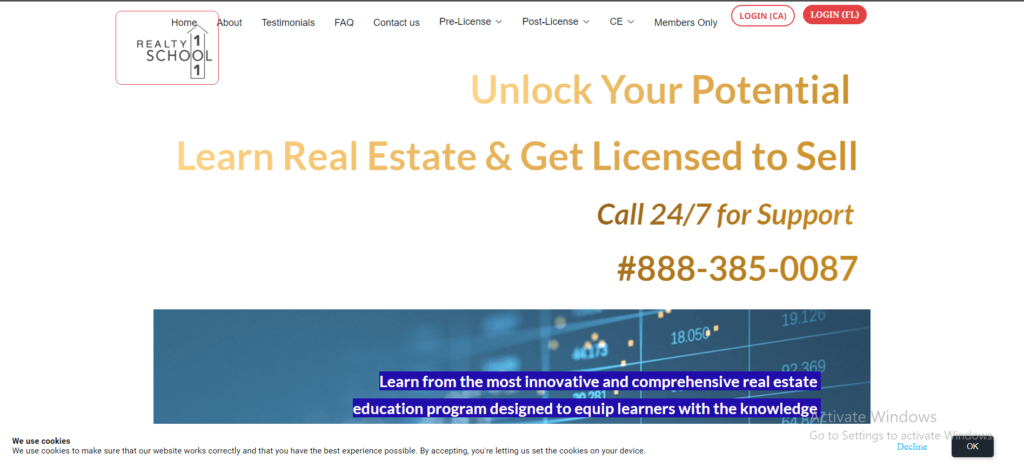 Homepage of Realty School 101 / realtyschool101.com