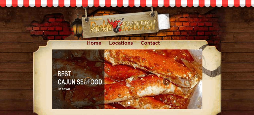 Homepage of Rockin Crawfish / therockincrawfish.com