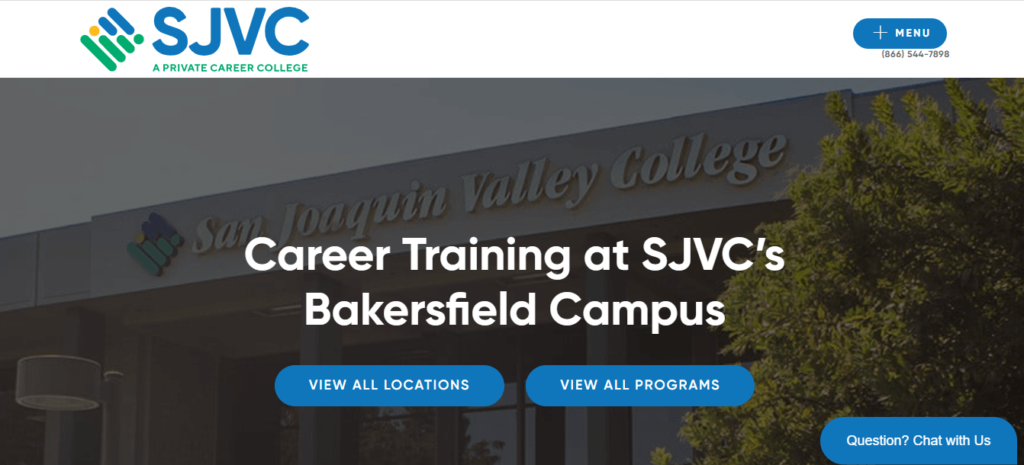 Homepage of SJVC /
Link: sjvc.edu