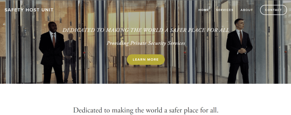 Homepage of Safety Host Unit / safetyhostunit.com
