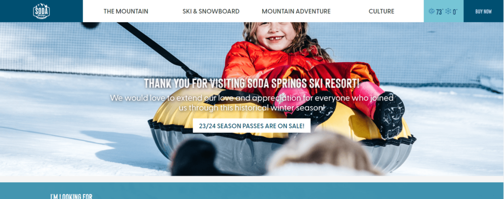 Homepage of Soda Springs Mountain Resort / skisodasprings.com