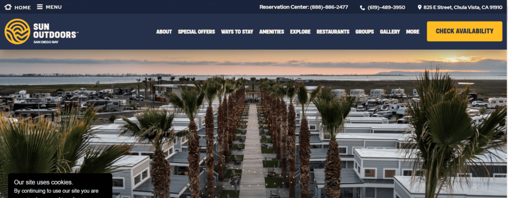 Homepage of Sun Outdoors San Diego Bay / sunoutdoors.com