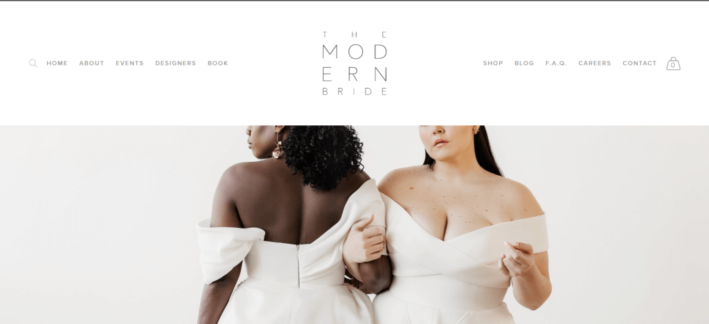 Homepage of Modern Bride / tmodernbride.com