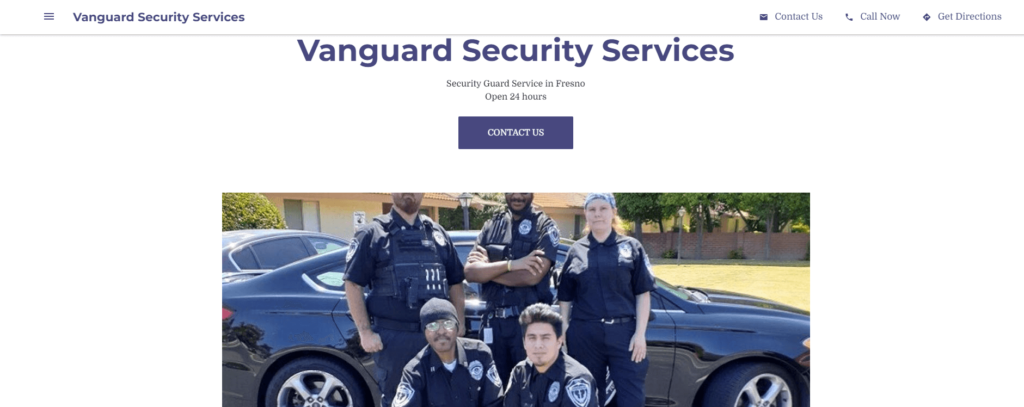 Homepage of Vanguard Security Services / vanguard-security-services.business.site