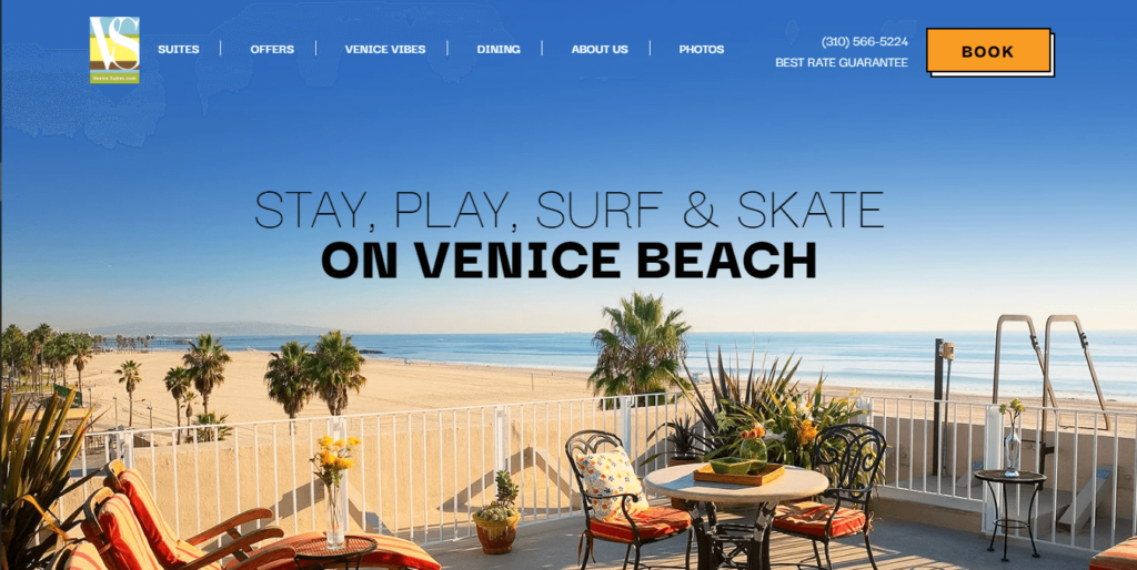 Homepage of Venice Suites / https://www.venicesuites.com
