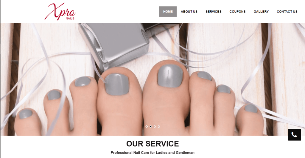 Homepage of Xpro Nails / https://xpronailsgilroy.com
