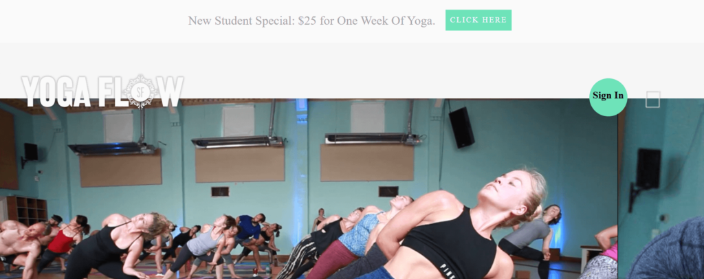 Homepage of Yoga Flow SF - Union / yogaflowsf.com