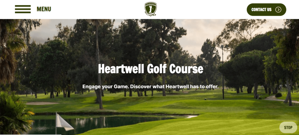 Homepage of Heartwell Golf Course / Link: heartwellgc.com