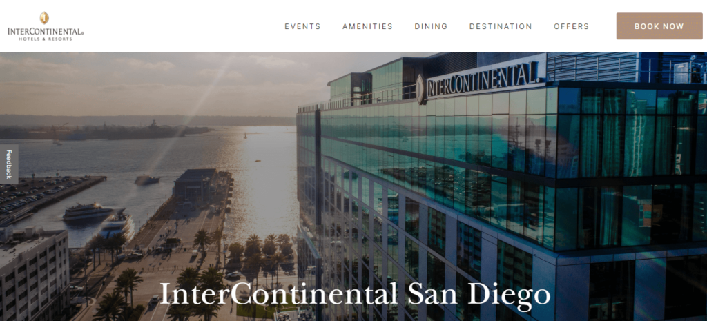 Homepage of InterContinental San Diego, an IHG Hotel /
Link: ihg.com