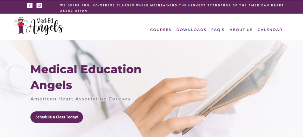 Homepage of Medical Education Angels /
Link: mededangels.com