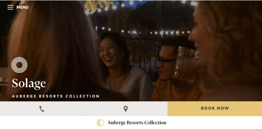 Homepage of Solage, Auberge Resorts Collection / aubergeresorts.com