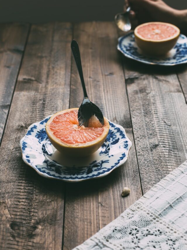 teaspoon dip into citrus fruit